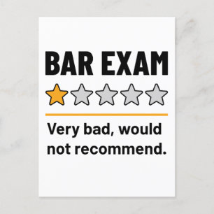 Pub Exam Funny 1 Star Mycket dålig skulle inte rek Vykort