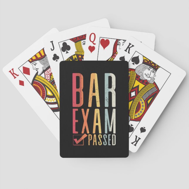 Pub Exam Passed Check Lawyer Passer Law Student Casinokort (Baksidan)