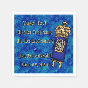 Pub-Fladdermöss Mitzvah Torah på Pappersservett