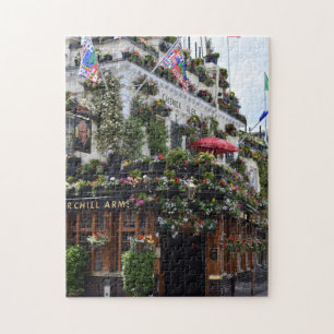 Pub Flowers Notting Backe London Förenade kungarik Pussel