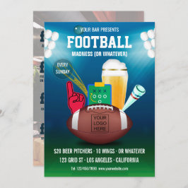 Pub-fotbolls-EM (Promo Menu) lägg till bild och lo Inbjudningar