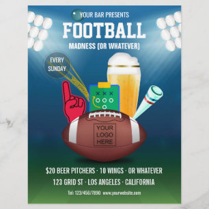 Pub-fotbolls-EM (Promo Menu) lägg till bild och lo Reklamblad