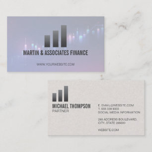 Pub Graph Övertoning Finansmarknaden Visitkort