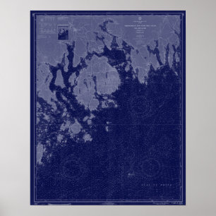 Pub hamnberget Desert ME Karta Nautical Chart Art Poster