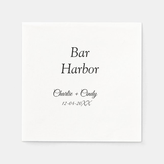 Pub Harbour bachelorette Party bridesmaid bröllop  Pappersservett (Framsidan)