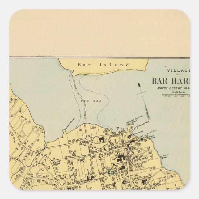 Pub Harbour Fyrkantigt Klistermärke (Framsida)