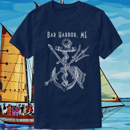 Pub Harbour Maine Boat Anchor Nautical Travel T Shirt