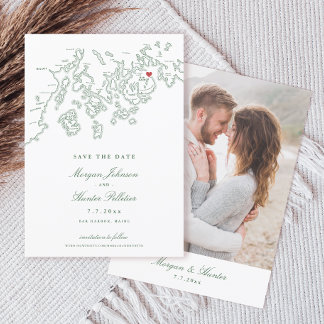 Pub Harbour Maine Karta Hunter Grönt Photo Spara Datumet