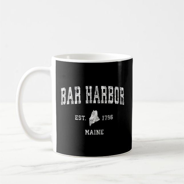 Pub Harbour Maine Me Athletic Sports Kaffemugg (Vänster)