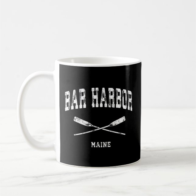 Pub Harbour Maine Nautical Crossed Oars Kaffemugg (Vänster)