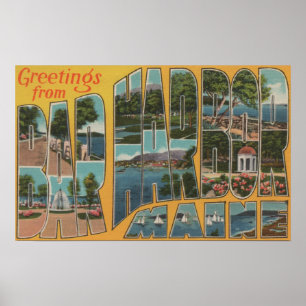 Pub Harbour, Maine - Stora Brev Scenes Poster