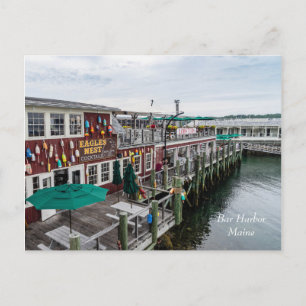 Pub Harbour Maine Vykort