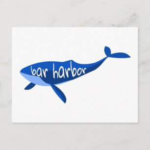 Pub Harbour Maine Whale Vykort