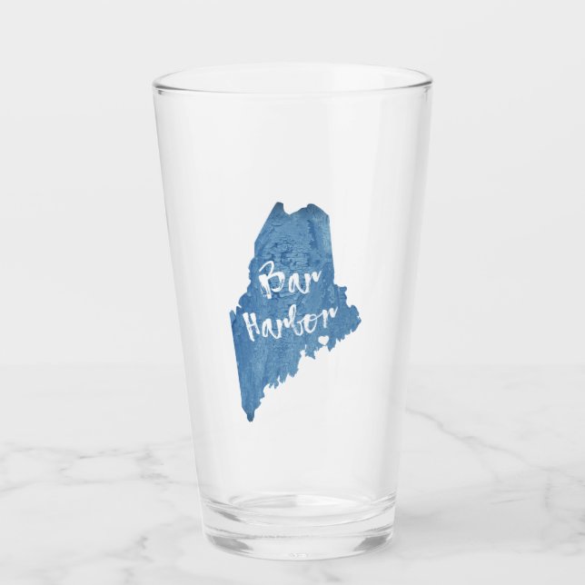 Pub Harbour Maine Wood Grain Glaskopp (Framsida)