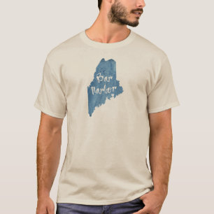 Pub Harbour Maine Wood Grain T Shirt