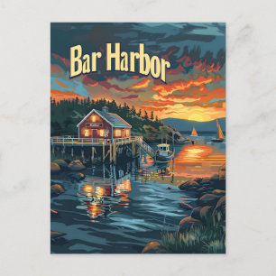 Pub Harbour Vintage Vykort