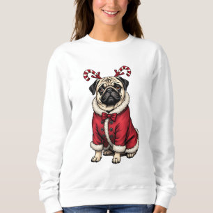Pub Hund som bär jultomtedräkt för hundälskare T Shirt