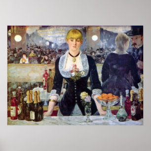 Pub i Folies-Bergere av Edouard Manet Poster