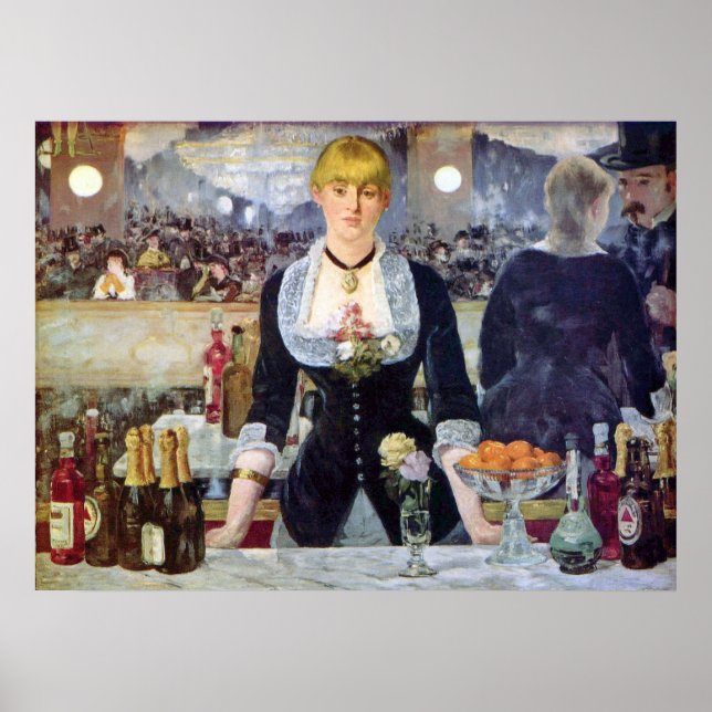 Pub i Folies-Bergere av Edouard Manet Poster (Framsidan)