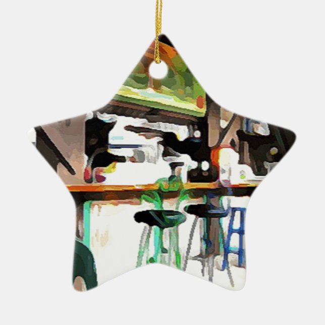 Pub i Key West Julgransprydnad Keramik (Framsidan)