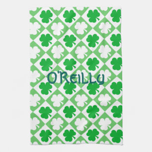 Pub & kök för grönt- & vitShamrocks känd irlä Kökshandduk