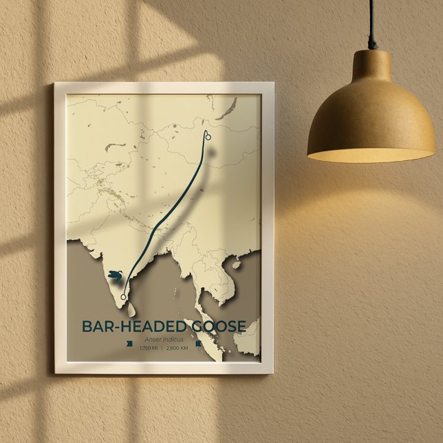 Pub-ledd gäsmigrering Karta - minimalistisk Poster (Skapare uppladdad)
