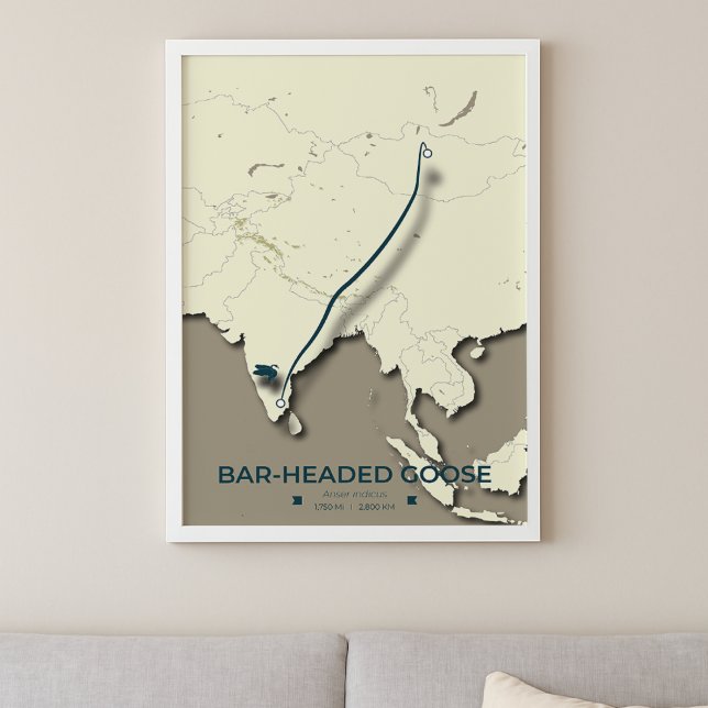 Pub-ledd gäsmigrering Karta - minimalistisk Poster (Skapare uppladdad)