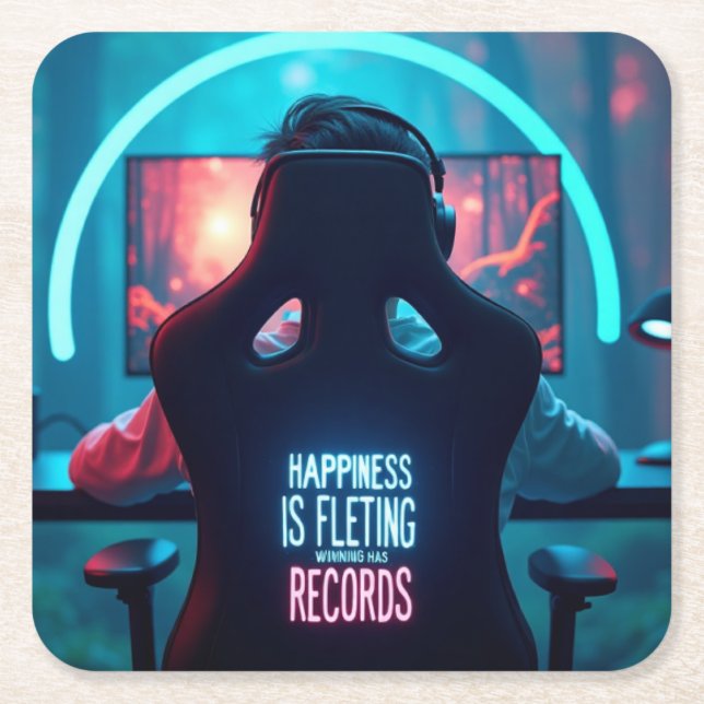 Pub Mat: Vinnaren har noteringar Underlägg Papper Kvadrat (Framsidan)