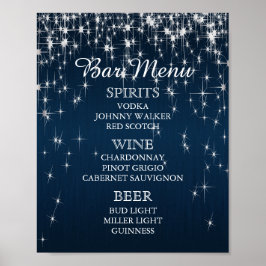 Pub Menu - Charming Star Struck Bröllop Poster
