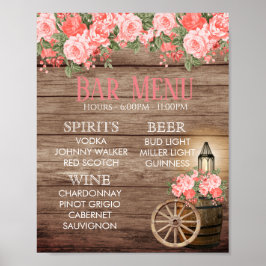 Pub Menu - Väderbråck - Koral Poster