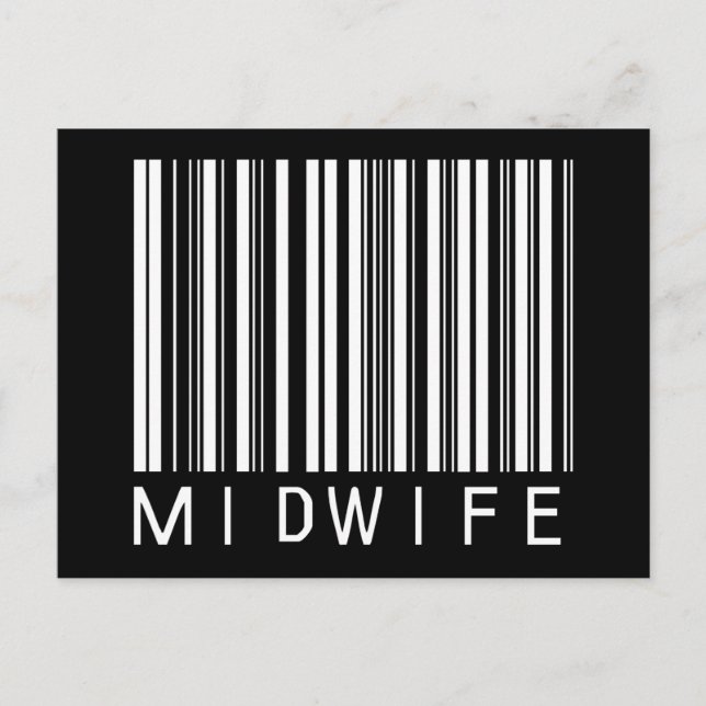 PUB MIDWIFE MÖRK VYKORT (Framsida)