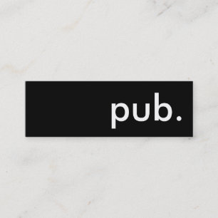 pub. mini visitkort