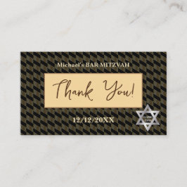 Pub Mitzvah 20XX 13th Birthday "Tack" Hebrew Visitkort