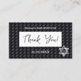 Pub Mitzvah 20XX 13th Birthday "Tack" Hebrew Visitkort