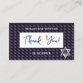 Pub Mitzvah 20XX 13th Birthday "Tack" Hebrew Visitkort