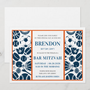 Pub Mitzvah All Sports Theme Pub Mitzvah inbjudan