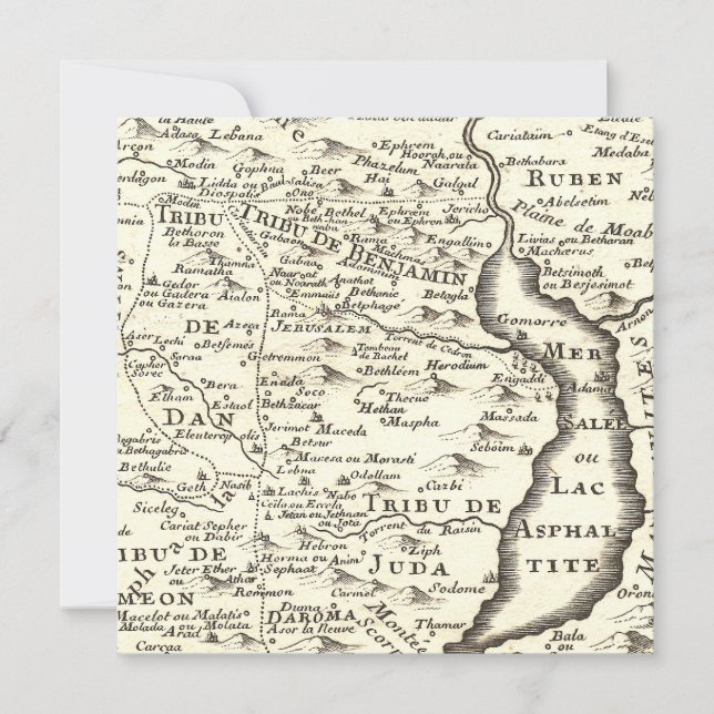 Pub Mitzvah Antique Karta, Israels stammar Spara Datumet (Framsida)