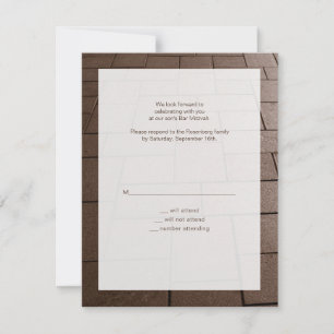 Pub Mitzvah Bimah Movie OSA Reply Card Kort