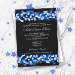 Pub Mitzvah Blue Hollywood Glam Inbjudningar<br><div class="desc">Matchar tillgängliga produkter! Elegant bröllop ’Pub Mitzvah Party’-design med Modern Blue Hollywood Glam Glitter Ljus motif,  användarnamn och datumtext. Imponera på din familj och dina vänner med den här snyggten och den moderna designen. Helt anpassade! Lätt att använda och lätt att anpassa.</div>