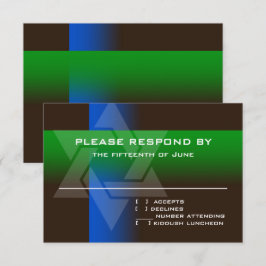 Pub Mitzvah Blue och Grönt om vilken Färg som hels OSA Kort