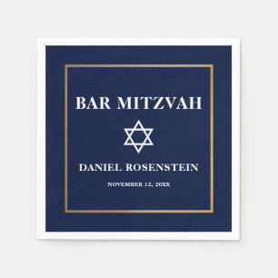 Pub Mitzvah Blue och Guld Pappersservett