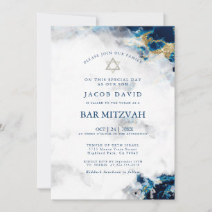Pub Mitzvah   Blue Sapphire Watercolor Geode 2