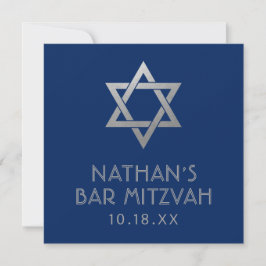 Pub Mitzvah Blue Silver Star of David Mini Sign