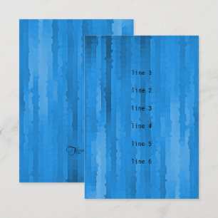 Pub Mitzvah Blue Techno Streaks Kort