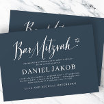 Pub Mitzvah Classic Script Modern Typografi Inbjudningar<br><div class="desc">Består av lekfullt skript och serif-typografi. Allt mot en bakgrund av vit bakgrund. 

Detta är designat av Select Party Supplies,  exklusiv för Zazzle.

Tillgänglig här:
http://www.zazzle.com/store/selectpartysupplies</div>
