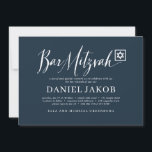 Pub Mitzvah Classic-skript Modern typografi Inbjudningar<br><div class="desc">Består av lekfullt skript och serif-typografi. Allt mot en bakgrund av vit bakgrund. 

Detta är designad av Select Party Supplies,  exklusiv för Zazzle.

Finns här:http://www.zazzle.com/store/selectpartysupplies</div>