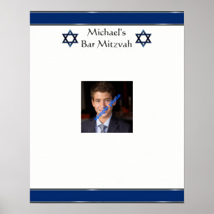 Pub Mitzvah, David-stjärnan, foto, skriv in sig Poster