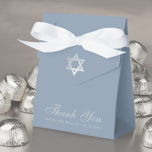 Pub Mitzvah Dusty Blue Faux Silver Star Tack Presentaskar