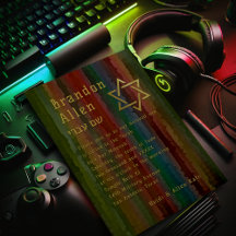 Pub Mitzvah Earth Tone Streaks-inbjudan