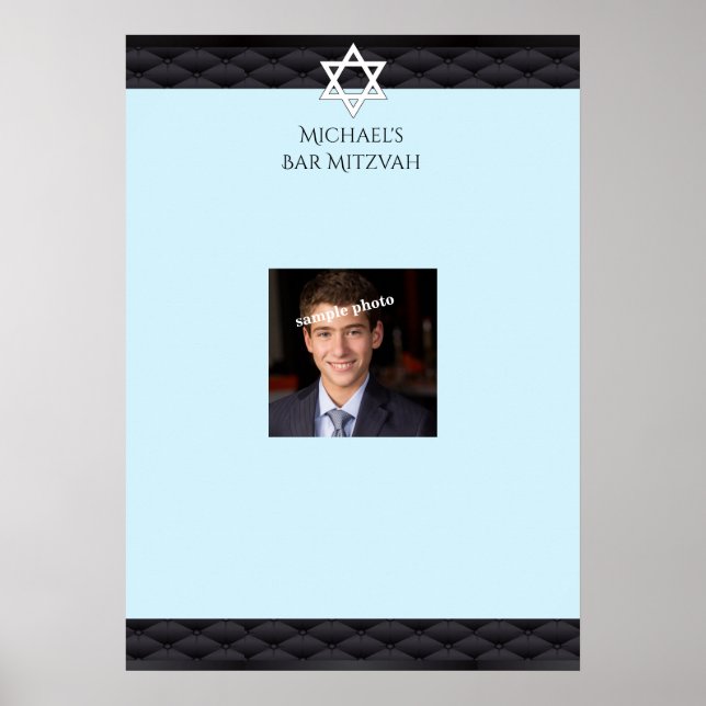 Pub Mitzvah, Elegant Black, Photo, Sign in Board Poster (Framsidan)